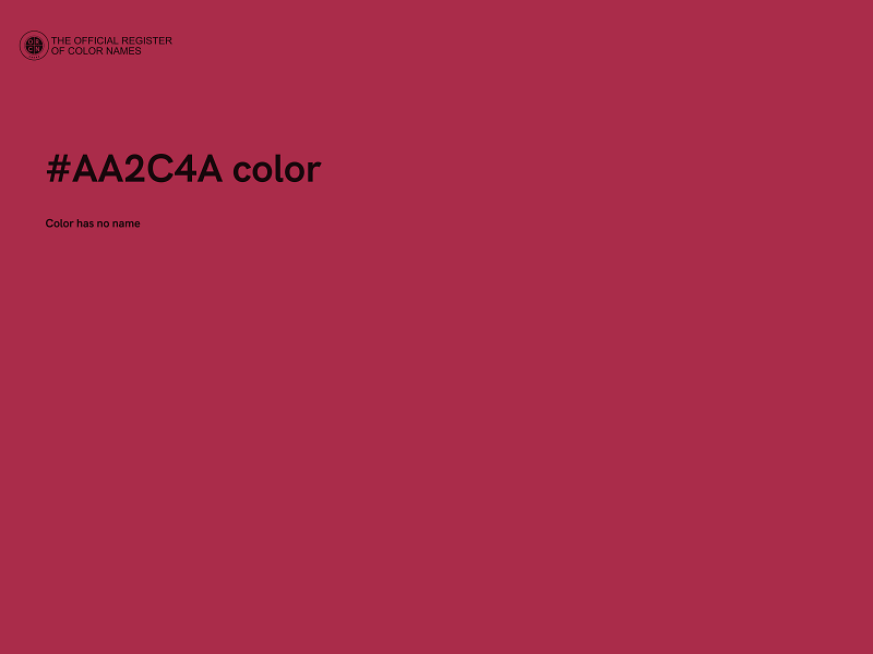 #AA2C4A color image