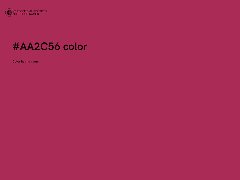 #AA2C56 color image