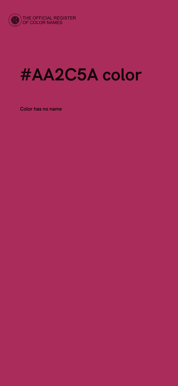 #AA2C5A color image