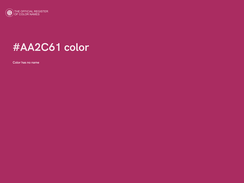 #AA2C61 color image