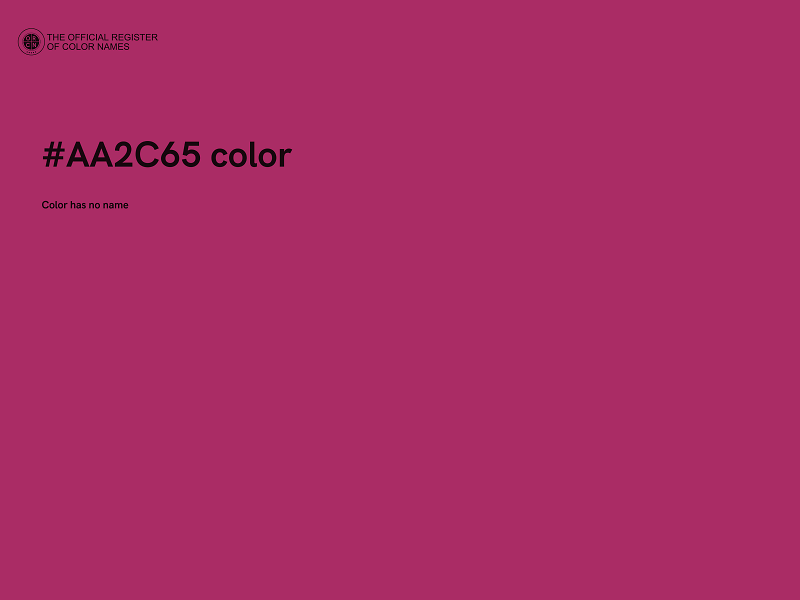 #AA2C65 color image