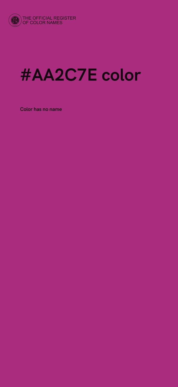 #AA2C7E color image