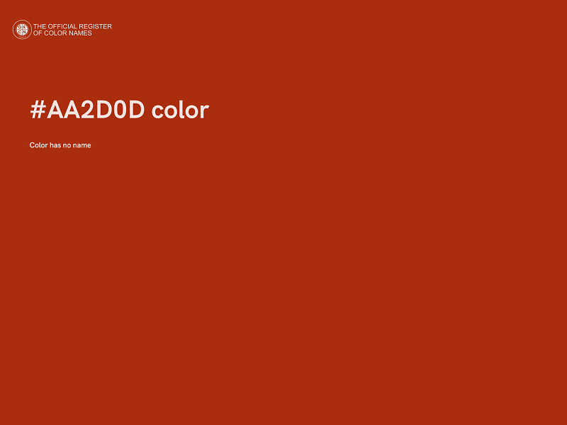 #AA2D0D color image