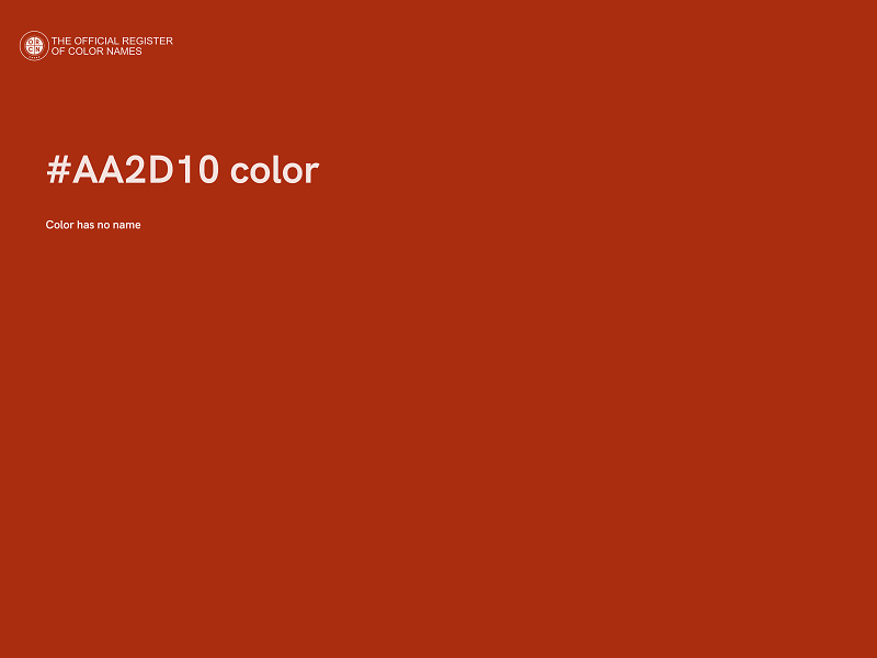 #AA2D10 color image