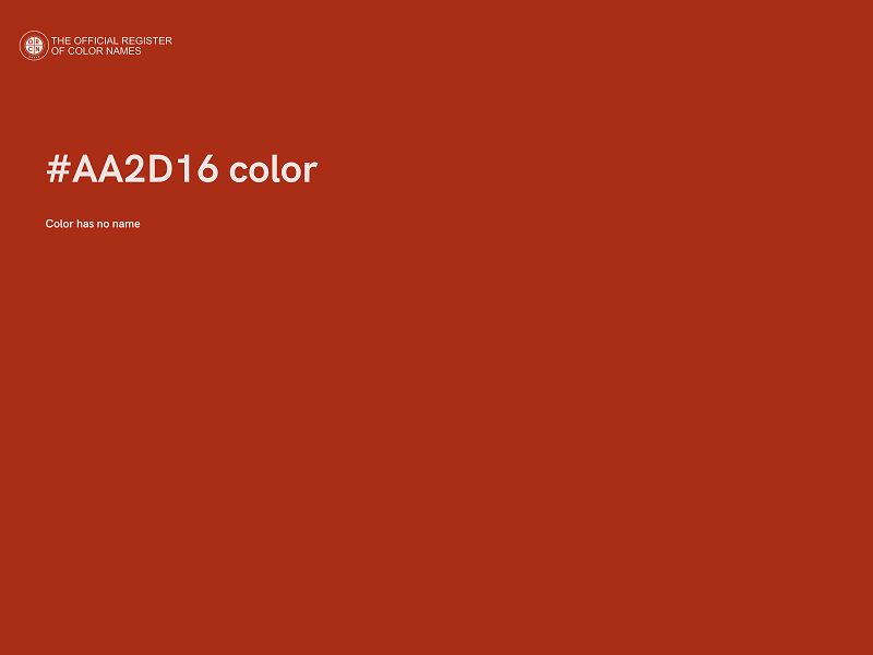 #AA2D16 color image