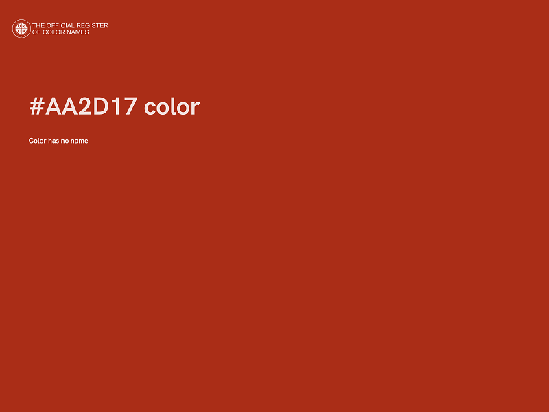 #AA2D17 color image
