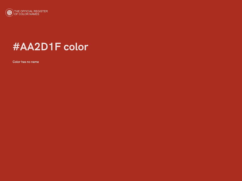 #AA2D1F color image