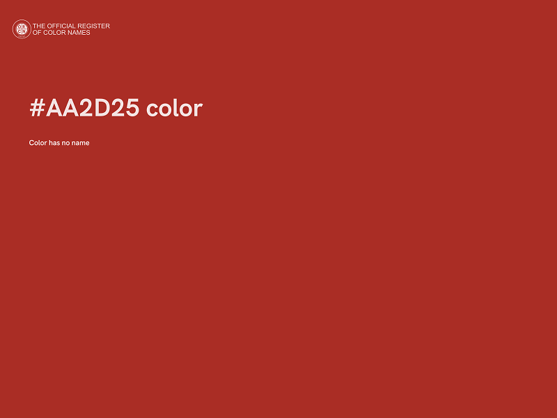 #AA2D25 color image