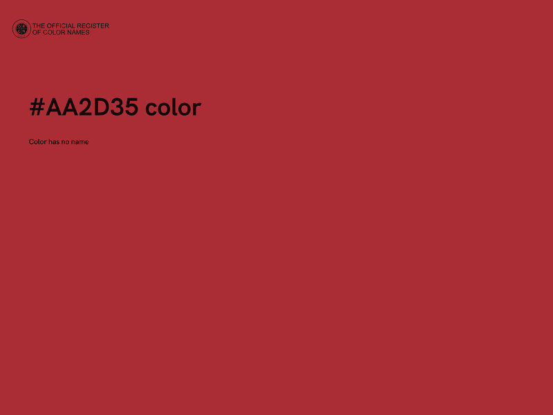 #AA2D35 color image