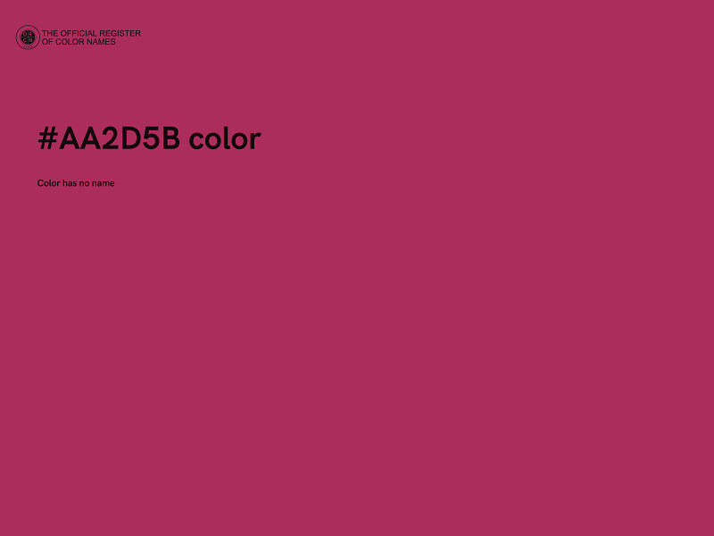 #AA2D5B color image