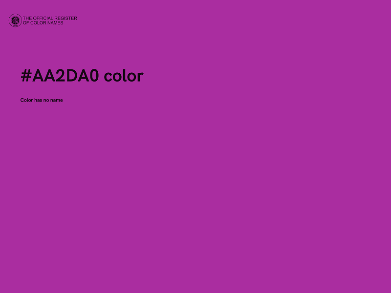 #AA2DA0 color image