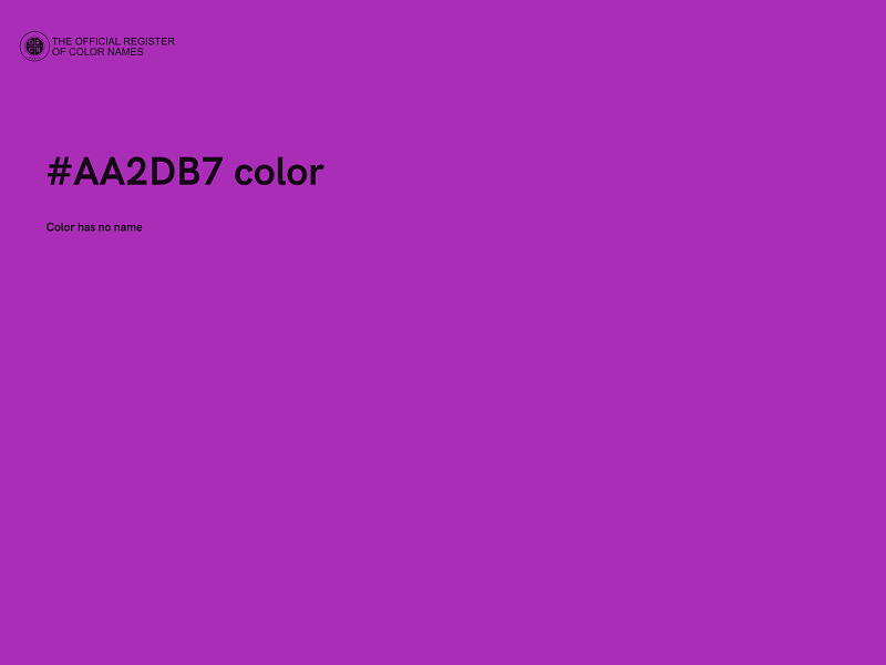#AA2DB7 color image