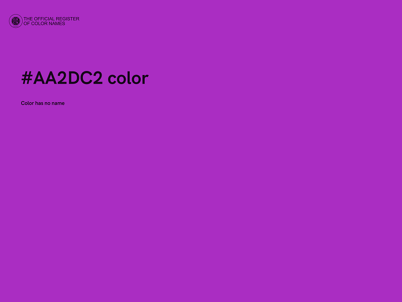 #AA2DC2 color image