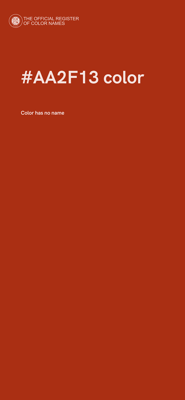 #AA2F13 color image