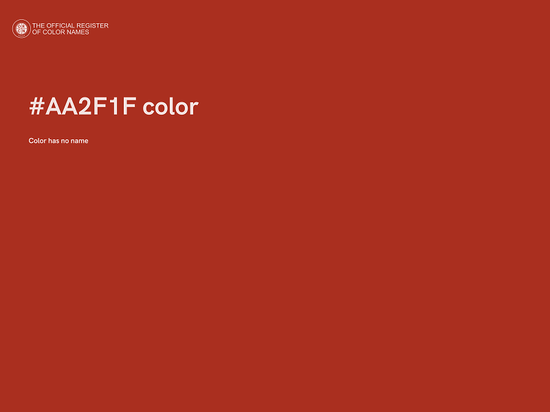 #AA2F1F color image