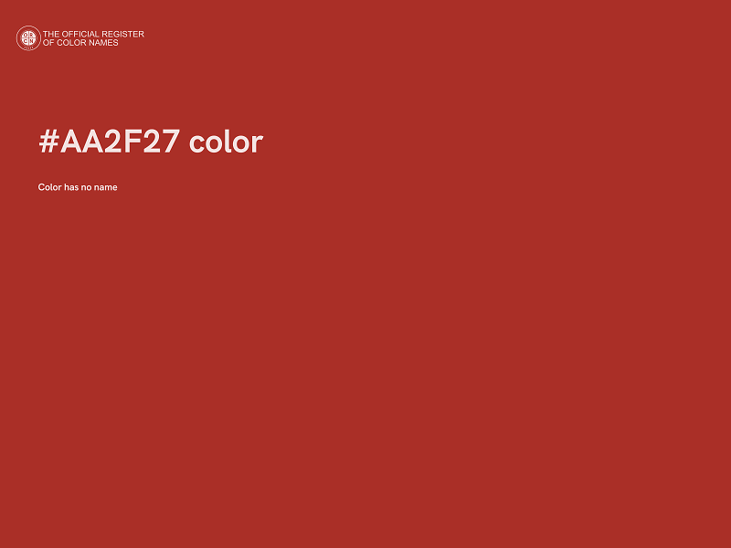 #AA2F27 color image