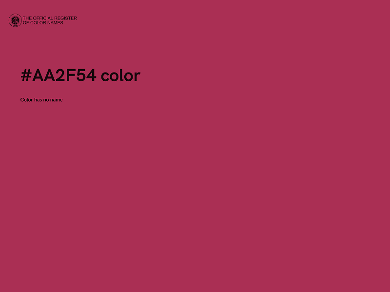 #AA2F54 color image