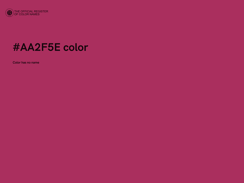 #AA2F5E color image
