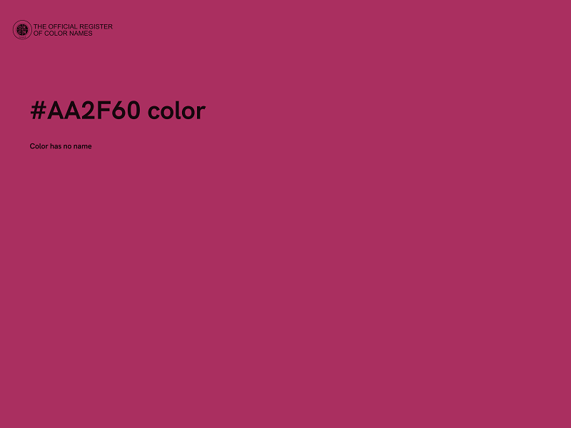 #AA2F60 color image