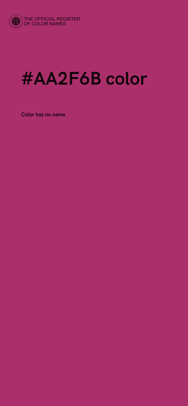 #AA2F6B color image