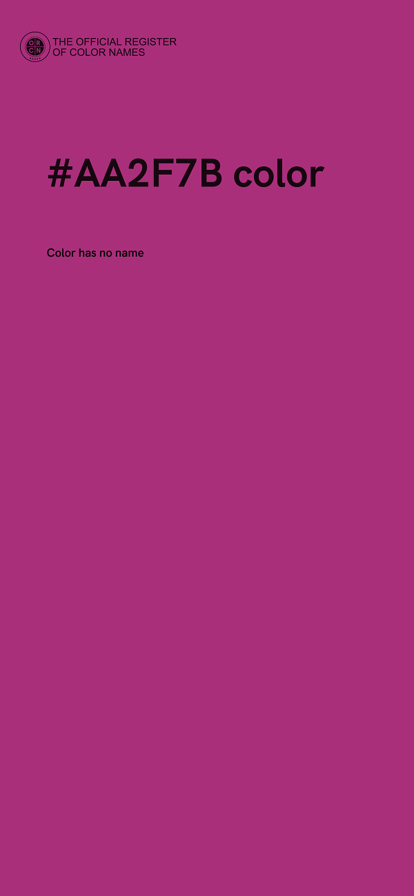 #AA2F7B color image