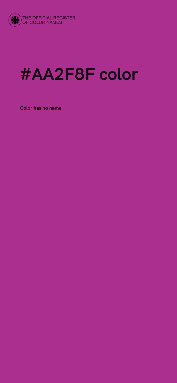 #AA2F8F color image