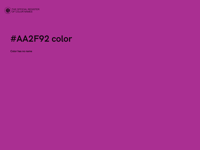 #AA2F92 color image