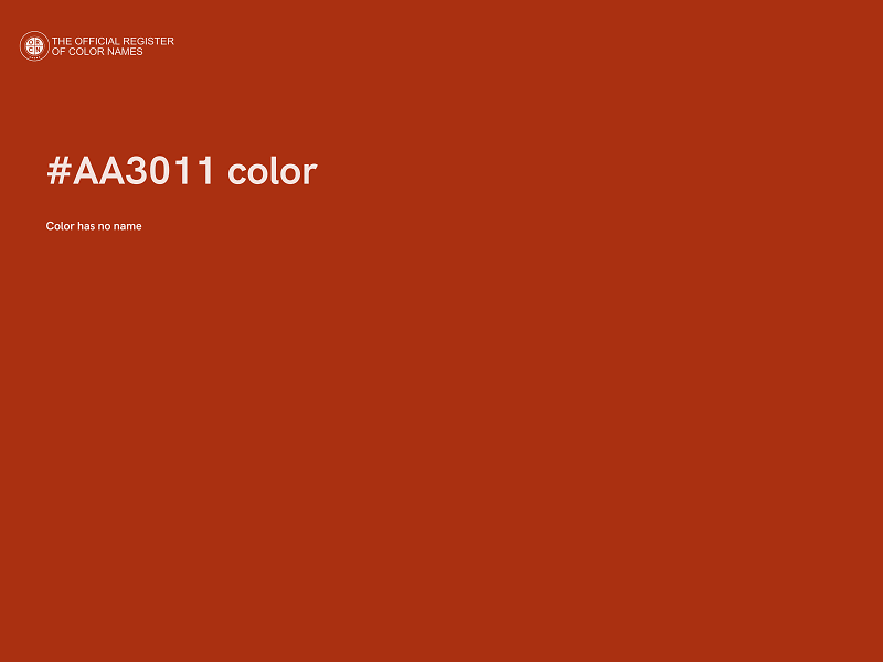 #AA3011 color image