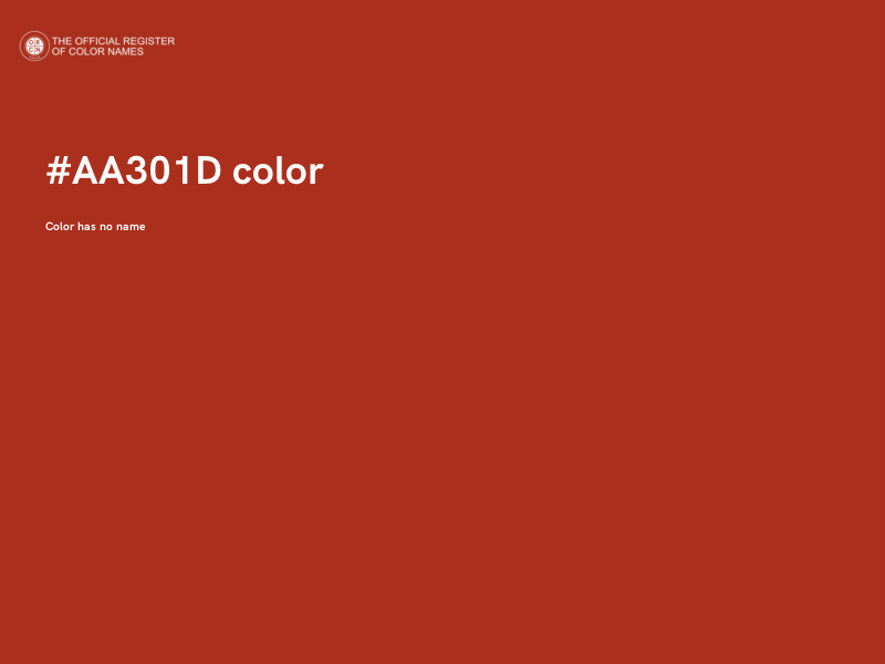 #AA301D color image