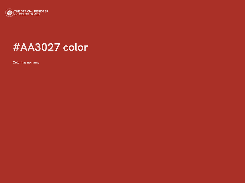 #AA3027 color image
