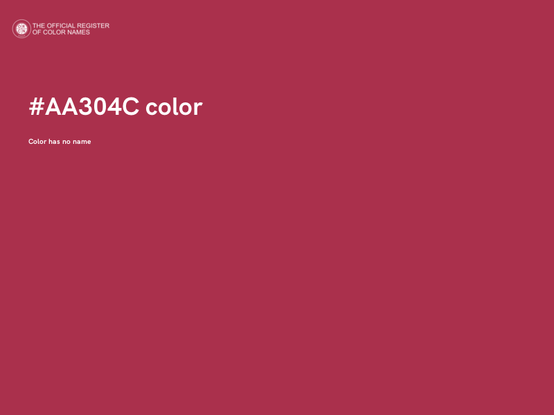 #AA304C color image