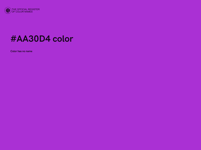#AA30D4 color image
