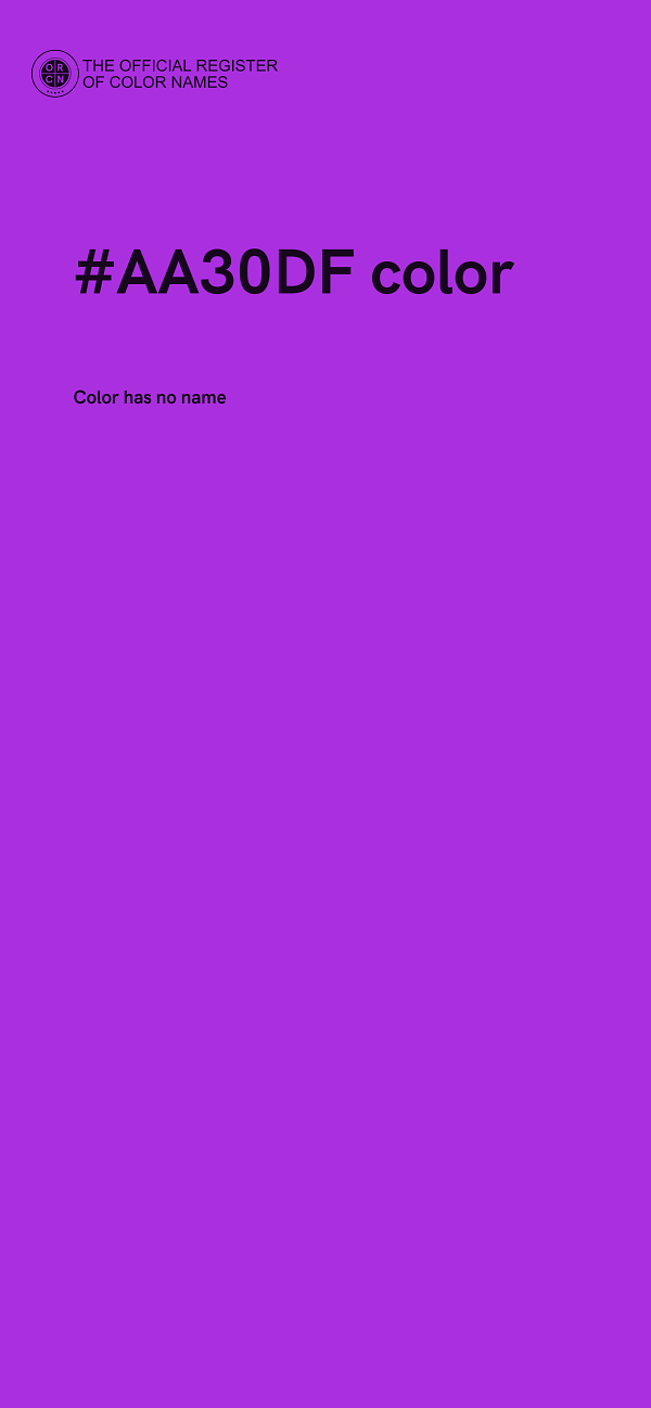 #AA30DF color image