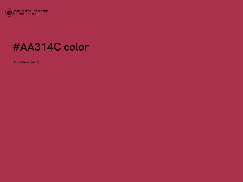 #AA314C color image