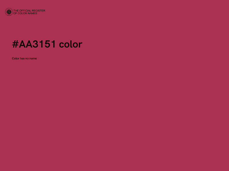 #AA3151 color image
