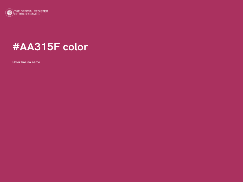 #AA315F color image
