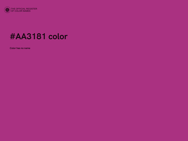 #AA3181 color image