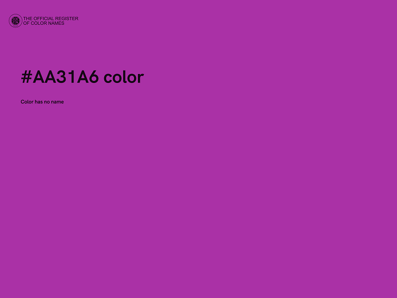 #AA31A6 color image