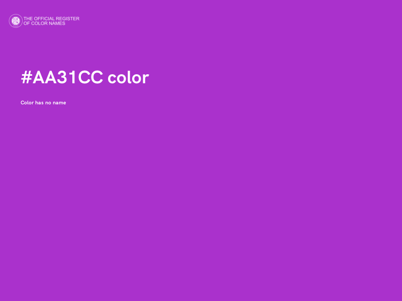 #AA31CC color image
