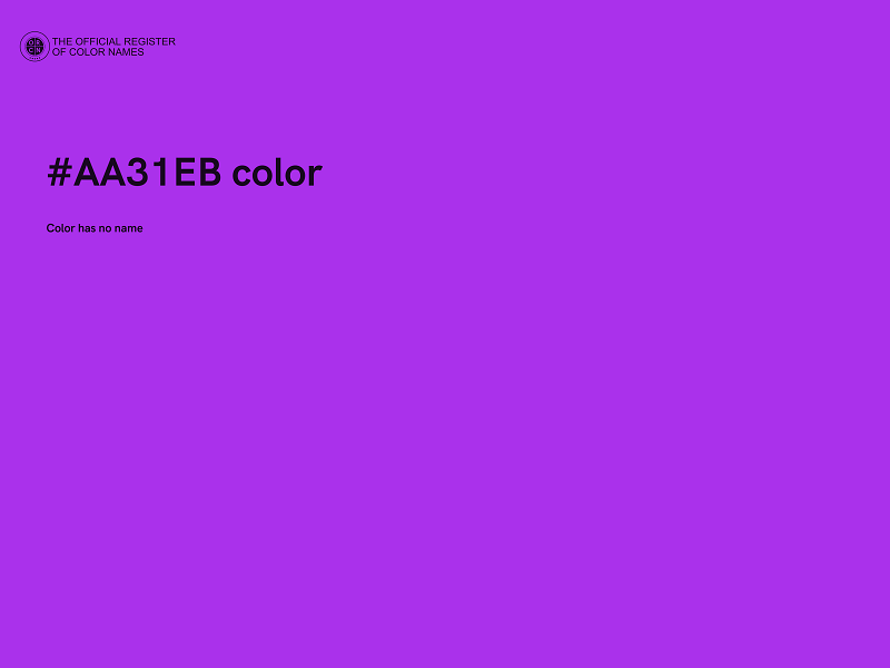 #AA31EB color image