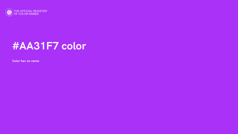 #AA31F7 color image