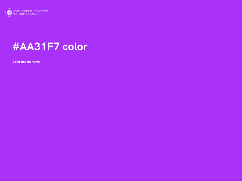 #AA31F7 color image