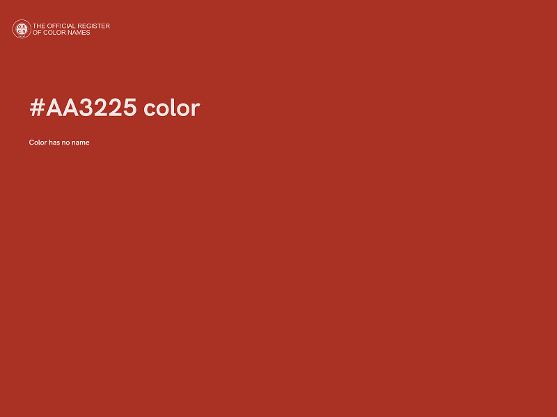 #AA3225 color image