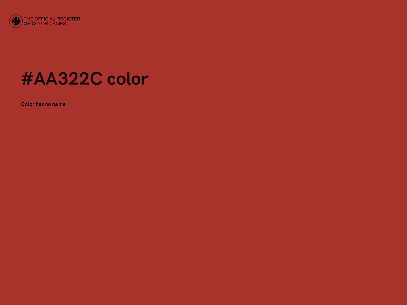 #AA322C color image