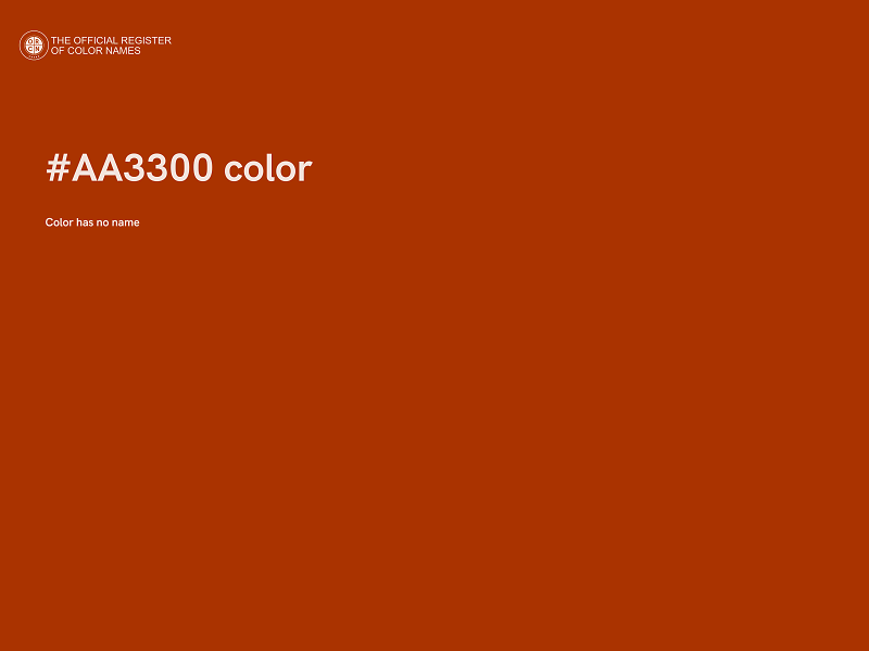 #AA3300 color image