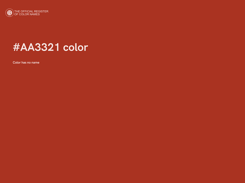 #AA3321 color image