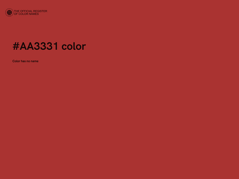 #AA3331 color image