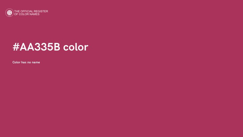 #AA335B color image