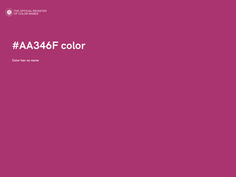 #AA346F color image