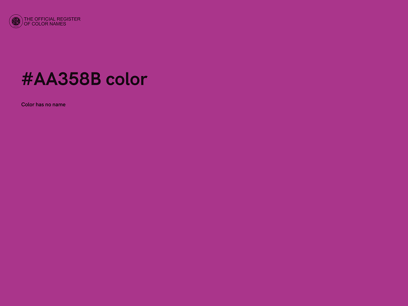 #AA358B color image